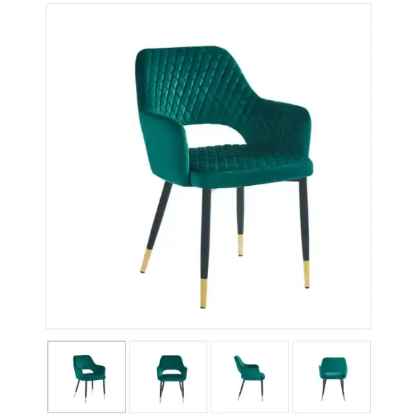 Krzesło tapicerowane zielone K3-FX 3d